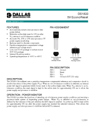 Datasheet DS1233-15 manufacturer Dallas